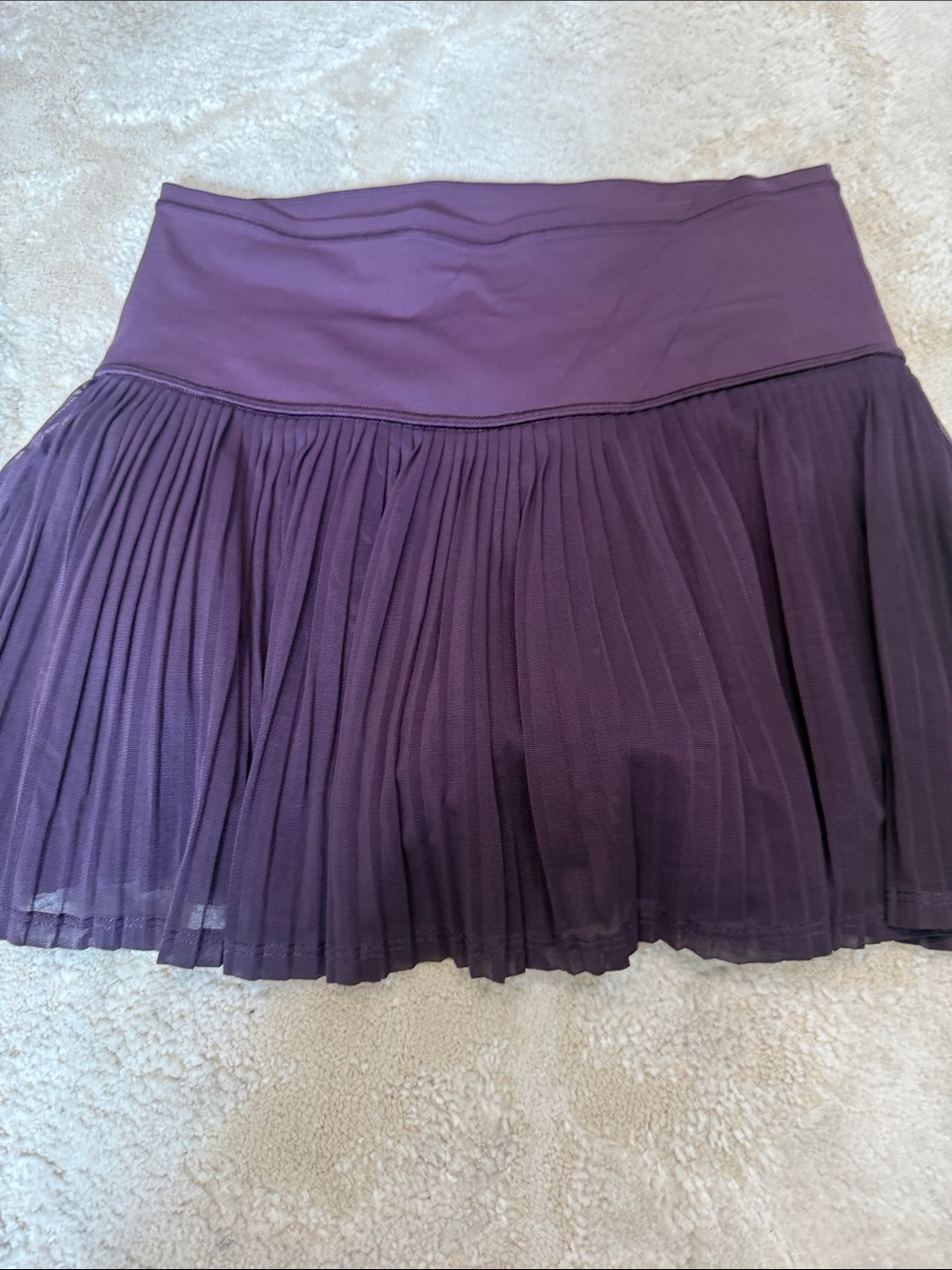 Athleta Pleated Plum Mini Skirt